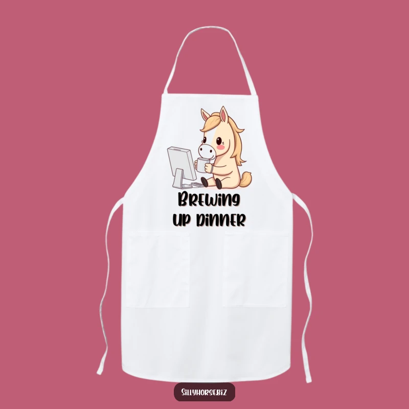 Funny Horse Barista Apron: Hilarious Horse Coffee Lover Apron for Kitchen