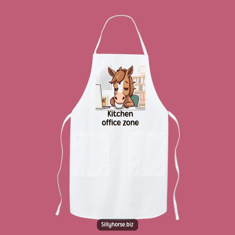 Funny Determined Horse Apron: Conquer the Kitchen with Coffee, Hilarious Funny Gift