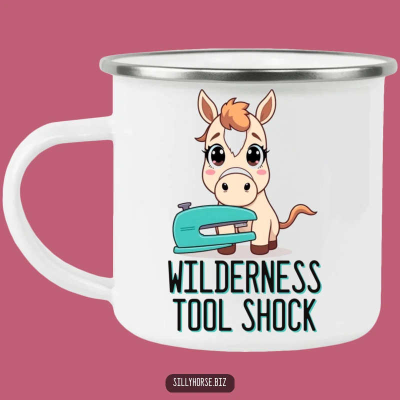 Funny Surprised Horse Camping Mug - Hilarious Trail Companion