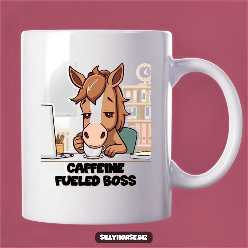 Funny Determined Horse Coffee Mug: Hilarious Office Humor, Perfect Funny Gift