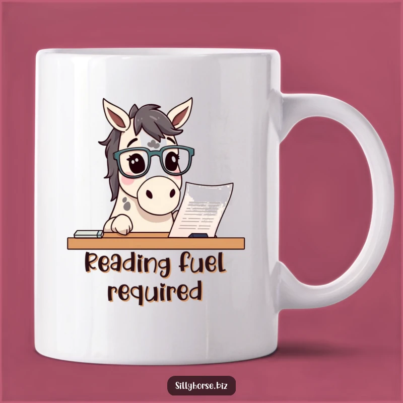 Funny Curious Horse Glasses Mug: Intelligent Humor, Perfect Funny Gift for Bookworms