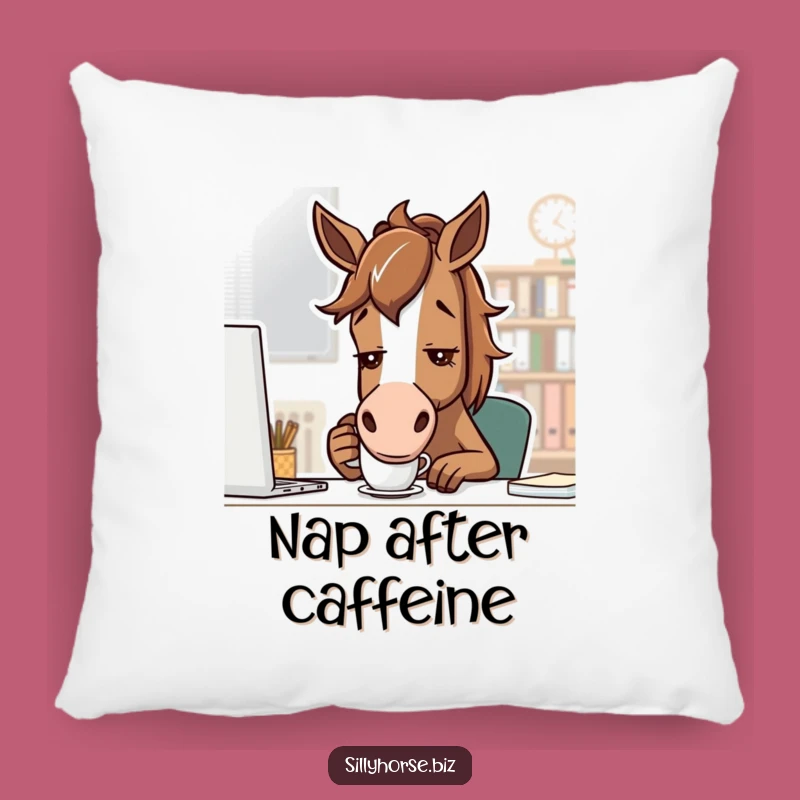 Funny Determined Horse Pillow: Comfy Support for Your Ambitions, Hilarious Funny Gift