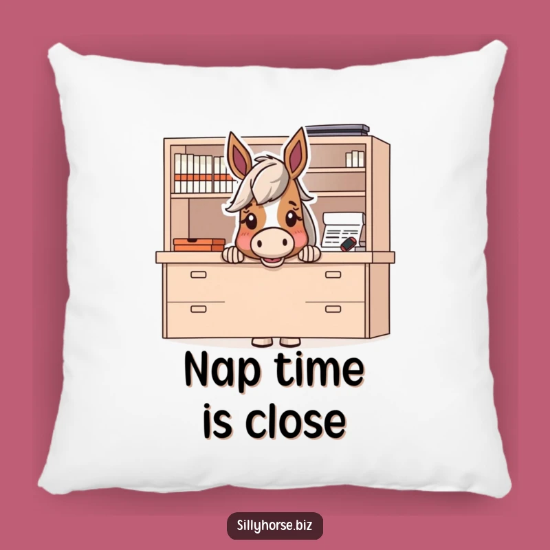 Funny Horse Surprise Pillow: Cozy & Hilarious Peek-a-Boo Accent Pillow