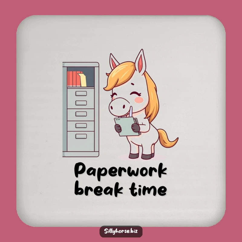 Funny Giggling Horse Coaster - Hilarious Protection for Your Surfaces