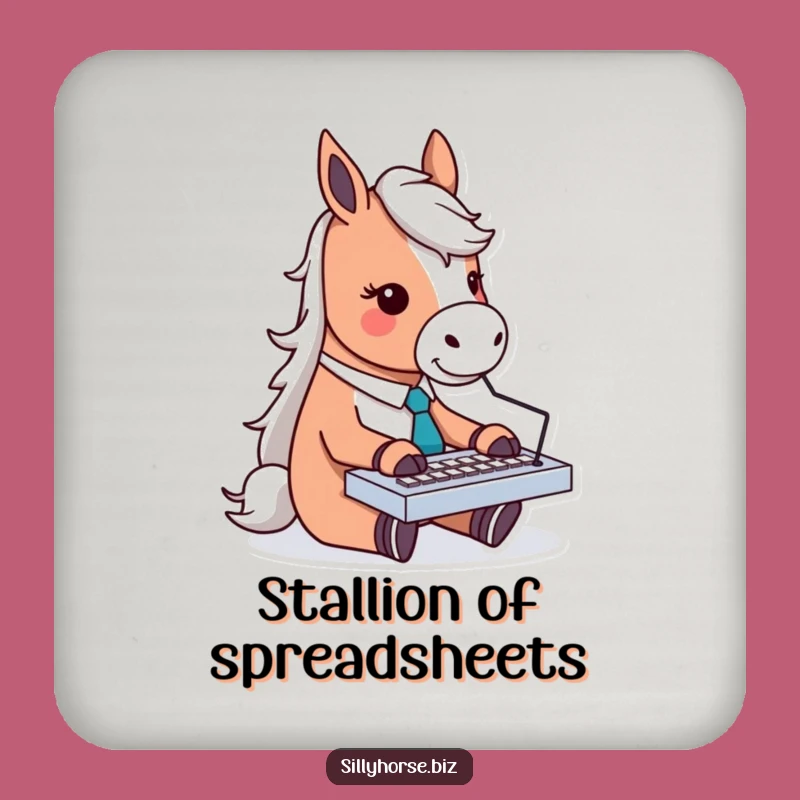 Funny Horse Typing Coaster: Hilarious Desk Horse Protector for Your Drinks