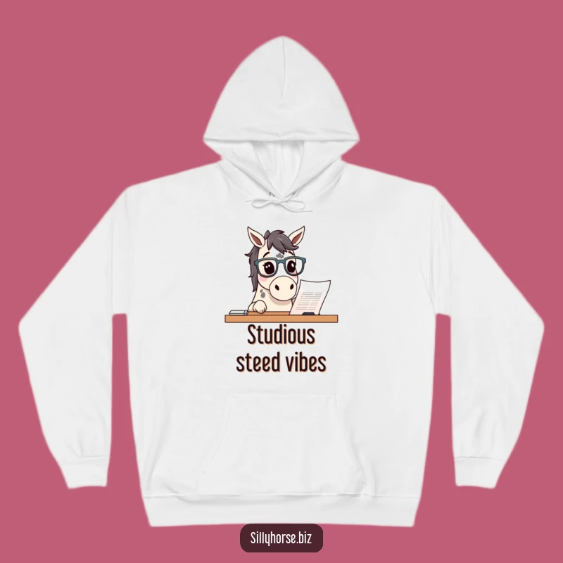Funny Curious Horse Hoodie: Cozy and Clever, Perfect Funny Gift for Thinkers