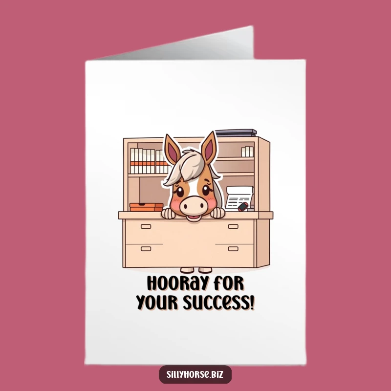 Free Printable Congrats Card: Excited Horse Digital Download Gift