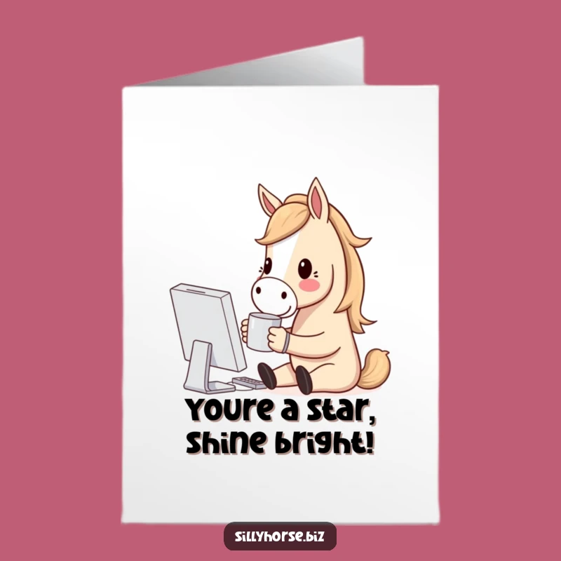 Free Printable Congrats Card: Happy Horse Digital Download Gift