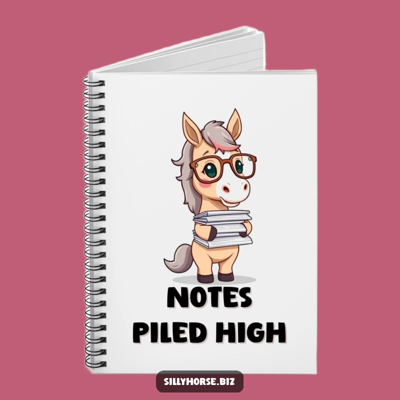Funny Horse Scholar Notebook: Hilarious Bookworm Journal for Notes