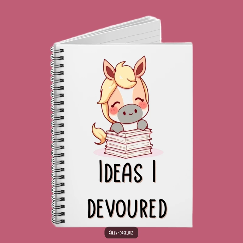 Literary Horse Funny Notebook - Jot Down Ideas, Paper Muncher, Creative Gift
