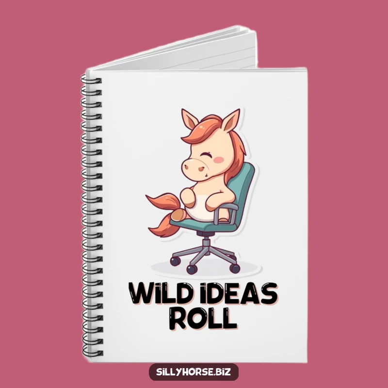 Office Energy Horse Funny Notebook - Jot Down Ideas, Playful Steed, Creative Gift